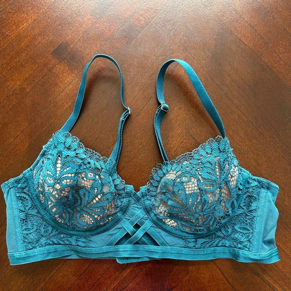 ADORE ME Teal Lace Bralette SIZE 34B - Picture 1 of 6